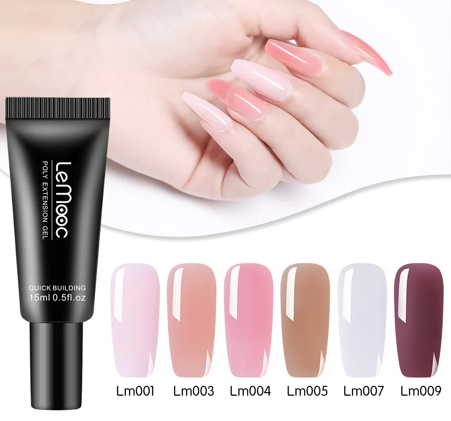 LEMOOC 15ml Crystal Extend UV Led Poly Nail Gel Builder Finger Extension Nail Art Gel Lacquer Pink White Clear Jelly Gel
LEMOOC 15ml Crystal Extend UV Led Poly Nail Gel Builder Finger Extension Nail Art Gel Lacquer Pink White Clear Jelly Gel