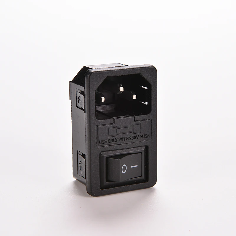 Durable Black 10A 250V IEC320 C14 3 Pin Fused Power Socket Connector with Rocker Switch
Durable Black 10A 250V IEC320 C14 3 Pin Fused Power Socket Connector with Rocker Switch