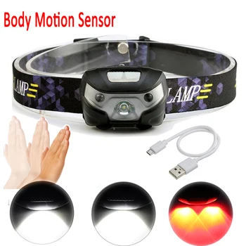 USB Rechargeable XML T6 Body Motion Sensor LED Headlamp Bulit-in Battery Headlight 3 Mode Flashlight Head Light Torch Lamp
USB Rechargeable XML T6 Body Motion Sensor LED Headlamp Bulit-in Battery Headlight 3 Mode Flashlight Head Light Torch Lamp