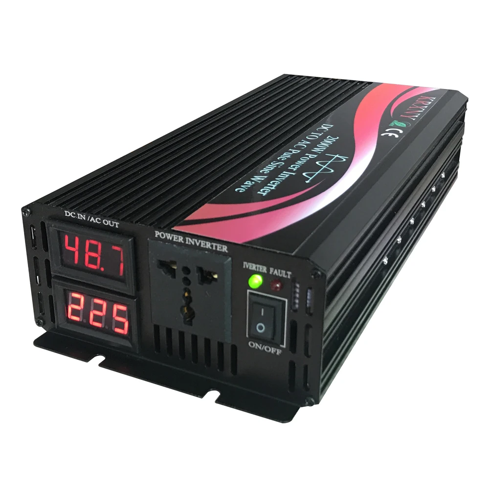 1500W 2000W Off Grid Solar Power Inverter Pure Sine Wave 48V DC to 220V 230V 240V AC with LED Display
1500W 2000W Off Grid Solar Power Inverter Pure Sine Wave 48V DC to 220V 230V 240V AC with LED Display