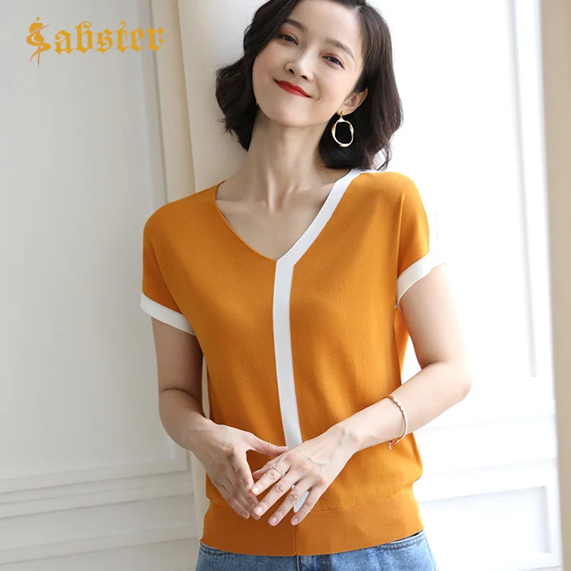 Hot Sale 2019 New Elegant Women Sweater Pullover Knit T shirt Patchwork Color Fashion Female Tops Woman Clothing XZ447
Hot Sale 2019 New Elegant Women Sweater Pullover Knit T shirt Patchwork Color Fashion Female Tops Woman Clothing XZ447