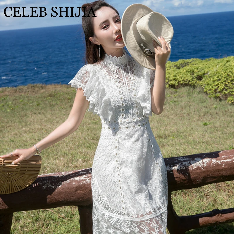2019 New Summer dress woman white sleeveless stand neck elegant hollow out mesh lace dresses female vestidos de fiesta de noche
2019 New Summer dress woman white sleeveless stand neck elegant hollow out mesh lace dresses female vestidos de fiesta de noche