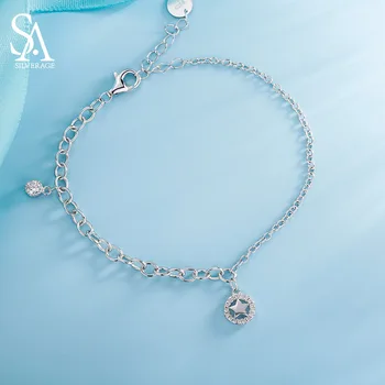 SA SILVERAGE 925 Sterling Silver Star Bangle Bracelets Women Gemstone Charm Bracelet Sterling Silver Bracelet Fine Jewelry
SA SILVERAGE 925 Sterling Silver Star Bangle Bracelets Women Gemstone Charm Bracelet Sterling Silver Bracelet Fine Jewelry