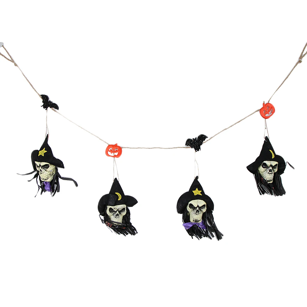 Halloween Skull Skeleton Banner Hanging Garland Party Decoration