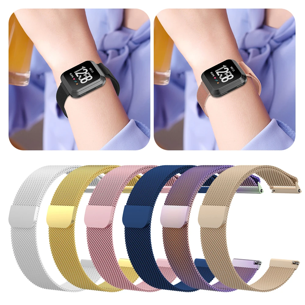 Milanese Magnetic Strap for Fitbit Versa Bracelet Smart Watch Strap for Fitbit Versa Bracelet Stainless Metal Replacement Strap
Milanese Magnetic Strap for Fitbit Versa Bracelet Smart Watch Strap for Fitbit Versa Bracelet Stainless Metal Replacement Strap