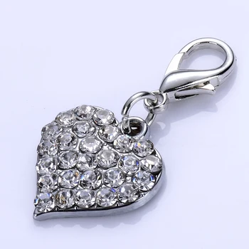 20PCS Wholesale Dog Tag Crystal Heart Shaped Charms For Pet Collars Stainless Steel Charm Pendant Dog Accessories
20PCS Wholesale Dog Tag Crystal Heart Shaped Charms For Pet Collars Stainless Steel Charm Pendant Dog Accessories