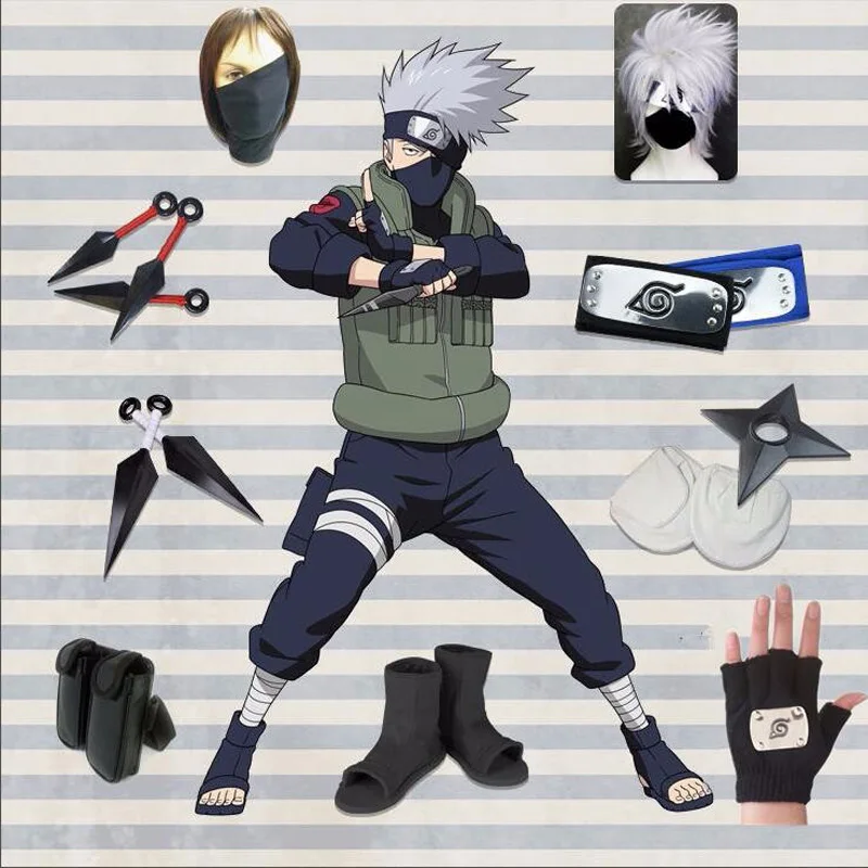 2018 New Japanese Anime Cosplay NARUTO Hatake Kakashi Cosplay Costume + Accessories Full Set Halloween Halloween costume Cosplay
2018 New Japanese Anime Cosplay NARUTO Hatake Kakashi Cosplay Costume + Accessories Full Set Halloween Halloween costume Cosplay
