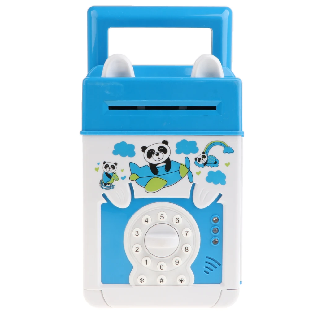 Electronic Password Piggy Bank for Kids Girls Boys Mini ATM Coin Cash Money Saving Box Pretend & Banking Toy Kid Gifts - Bear