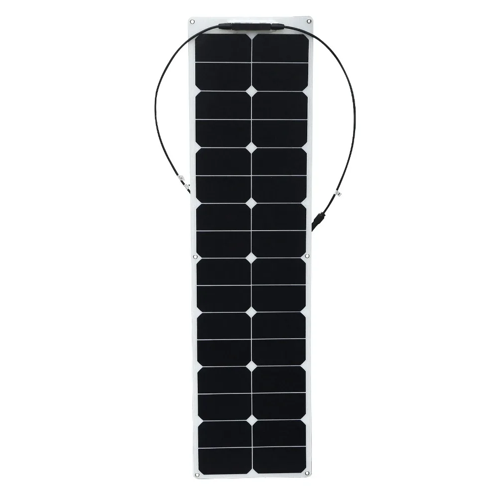 

XINPUGUANG 50W ETFE Flexible Solar Panel 50 Watt 18V Sun Power Cells 12V solar battery for RV Car Boat Camper Roofs yacht
