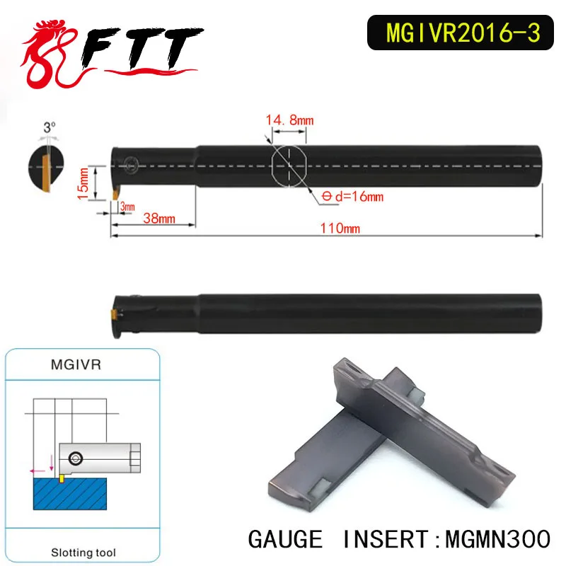 MGIVR2016-3 Intermal Parting and Grooving Turning Tool Holder For MGMN300 Insert Right Hand Bars MGMN 300 | Инструменты