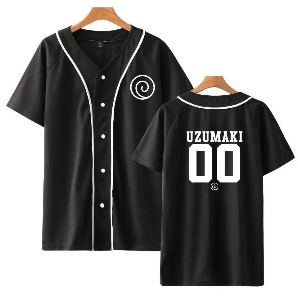 Новая дизайнерская бейсбольная рубашка с аниме Наруто куртка коротким рукавом