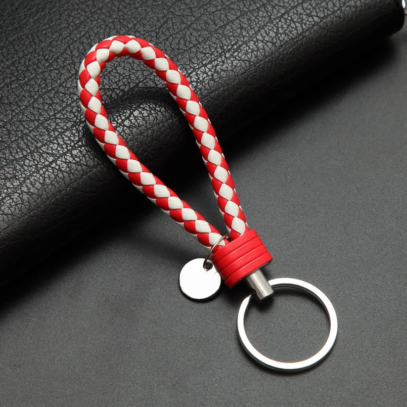 Фото Кожаный брелок для ключей ручной работы мужчин и женщин кольцо - купить