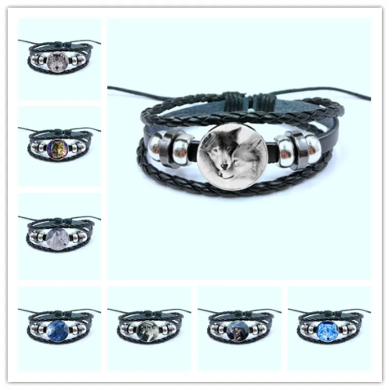 HOT! Wolf Moon Glass bracelet Wolf Moon button woven leather bracelet Full Moon Jewelry Wolf Pendant Wolf bracelet
HOT! Wolf Moon Glass bracelet Wolf Moon button woven leather bracelet Full Moon Jewelry Wolf Pendant Wolf bracelet