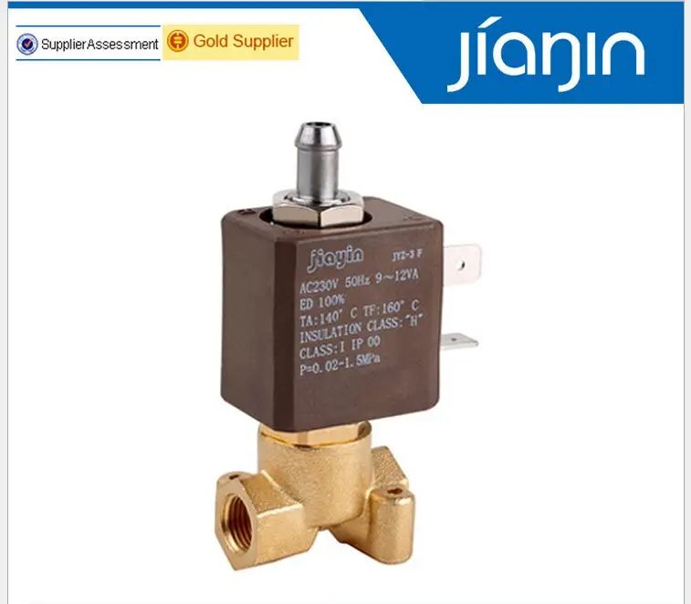 JYZ-3F Normally Closed N/C 2/3 Way AC 230V G1/8' Brass Iron Coffee Makers Steam Water 2 Position 3 Way Solenoid Valve
JYZ-3F Normally Closed N/C 2/3 Way AC 230V G1/8' Brass Iron Coffee Makers Steam Water 2 Position 3 Way Solenoid Valve