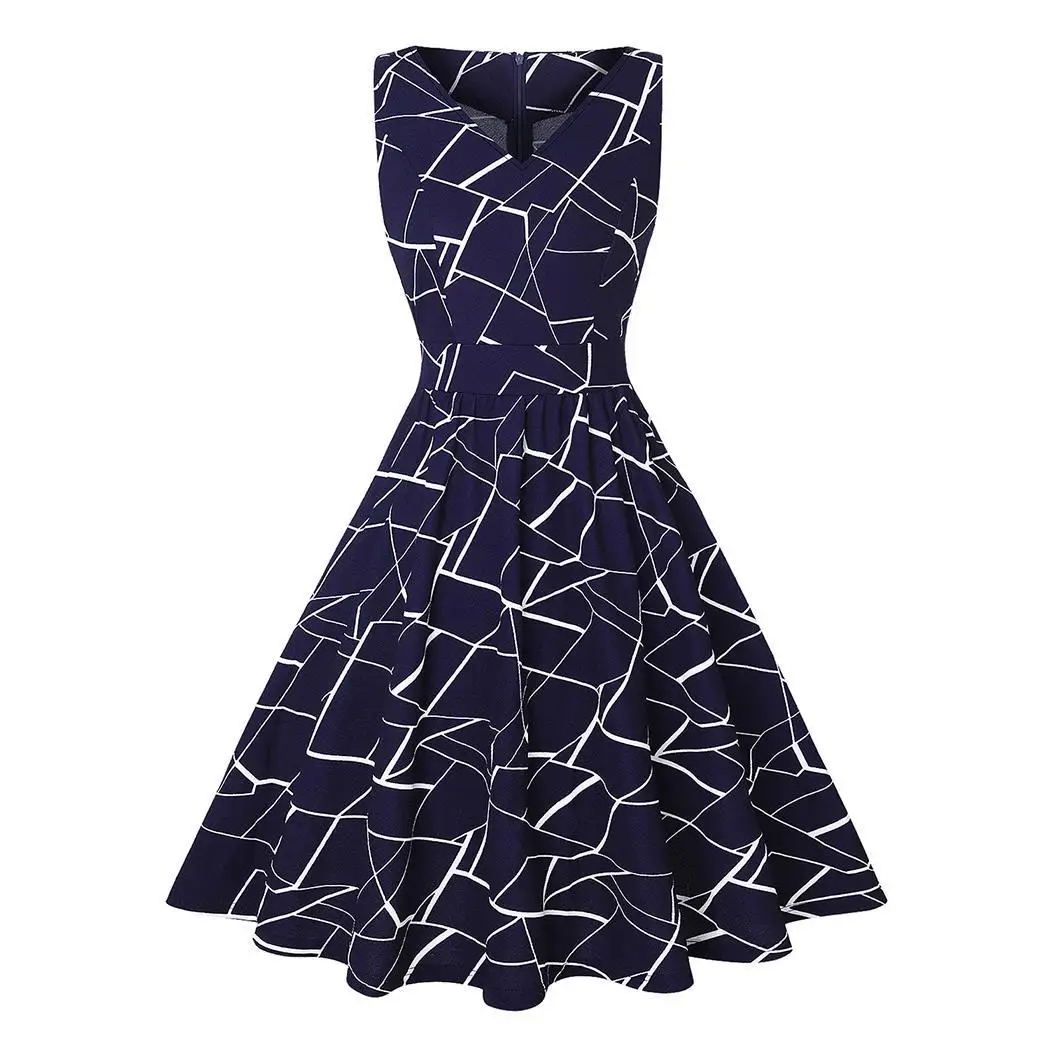New Fashion Women Casual V-Neck Sleeveless A-Line Knee Length Casual, Party Prints Pleated None Hem Dress
New Fashion Women Casual V-Neck Sleeveless A-Line Knee Length Casual, Party Prints Pleated None Hem Dress