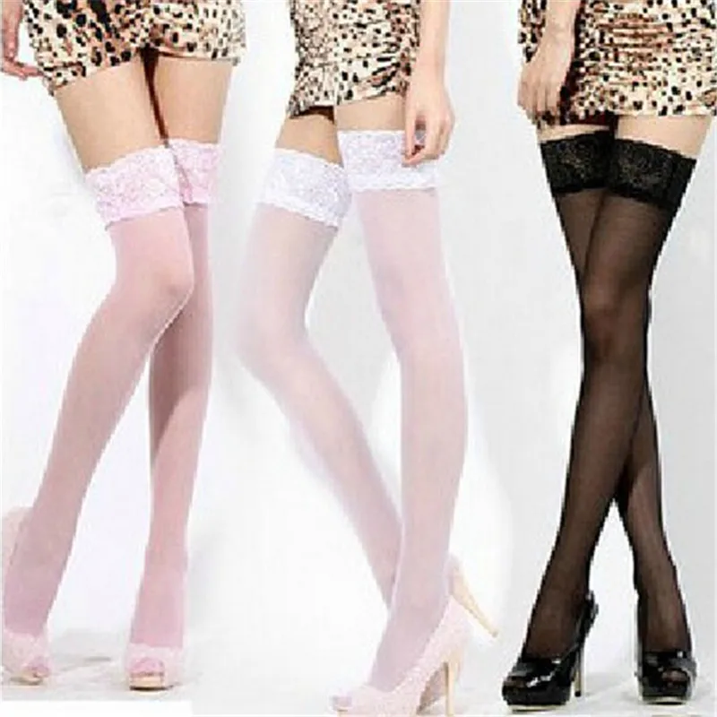 Women Lace Stay Up High Thigh Stockings Pantyhose