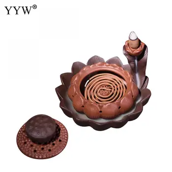 Lotus Incense Coil Burner Backflow Cones Incense Coil Holder Creative Home Decor Ceramic Censer Aroma Burner Aromatherapy Encens
Lotus Incense Coil Burner Backflow Cones Incense Coil Holder Creative Home Decor Ceramic Censer Aroma Burner Aromatherapy Encens