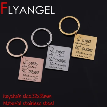 FLYANGEL Motivational Keychain Cute Engraved Car Key Tag Star Dream High Quality Keyring Women Man Jewelry Key Tag Gifts
FLYANGEL Motivational Keychain Cute Engraved Car Key Tag Star Dream High Quality Keyring Women Man Jewelry Key Tag Gifts