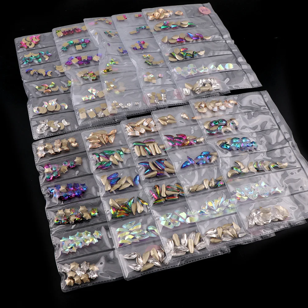 60Pcs/Pack Mixed Shape Nail Art Rhinestones 3D Flat Back Rhinestones Crystal Shiny Nail Decorations
60Pcs/Pack Mixed Shape Nail Art Rhinestones 3D Flat Back Rhinestones Crystal Shiny Nail Decorations