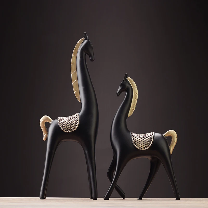 Northern Europe contracted Horse Figurine 2PCS/SET furnishing articles office decoration Crafts Gifts Home Decoration
Northern Europe contracted Horse Figurine 2PCS/SET furnishing articles office decoration Crafts Gifts Home Decoration
