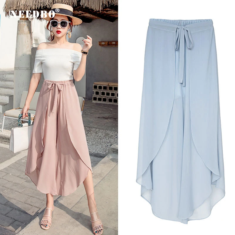 NEEDBO Long Skirts Womens Maxi Skirt Solid Chiffon Casual Loose Culottes High Waist Beach Women Skirts Fashion 2019 WP20850
NEEDBO Long Skirts Womens Maxi Skirt Solid Chiffon Casual Loose Culottes High Waist Beach Women Skirts Fashion 2019 WP20850