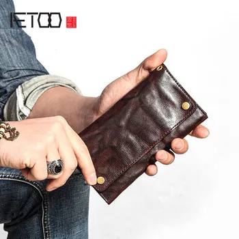 AETOO Retro wallet men long section young vintage ultra-thin soft Doka bit leather Japan and South Korea personality full leathe 
AETOO Retro wallet men long section young vintage ultra-thin soft Doka bit leather Japan and South Korea personality full leathe
