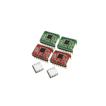 1000pcs/lot 3D Printer Parts Reprap A4988 Stepper Motor Driver Module With HeatSink Stepstick Compatible With Ramps 1.4
1000pcs/lot 3D Printer Parts Reprap A4988 Stepper Motor Driver Module With HeatSink Stepstick Compatible With Ramps 1.4