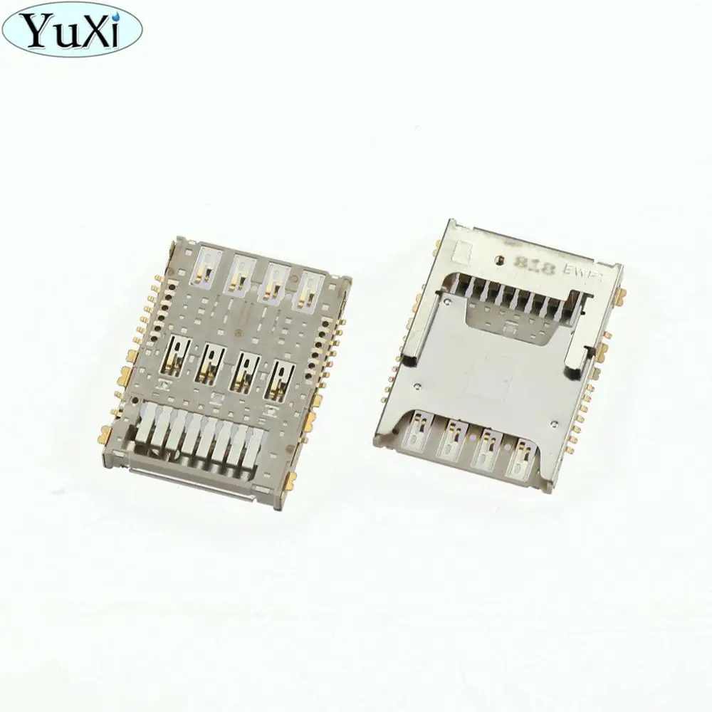 

YuXi 2PCS sim card reader slot tray holder connector socket For Samsung Galaxy J7 J7008 J5 J5008 For Motorola Moto E4 Plus E4+