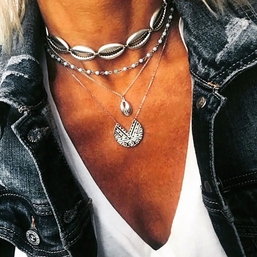 17IF Fashion Shell Choker Multilayer Necklace Bohemian Beach Gold Color Necklaces For Women Jewelry Boho Hawaiian Cowrie Sea
17IF Fashion Shell Choker Multilayer Necklace Bohemian Beach Gold Color Necklaces For Women Jewelry Boho Hawaiian Cowrie Sea