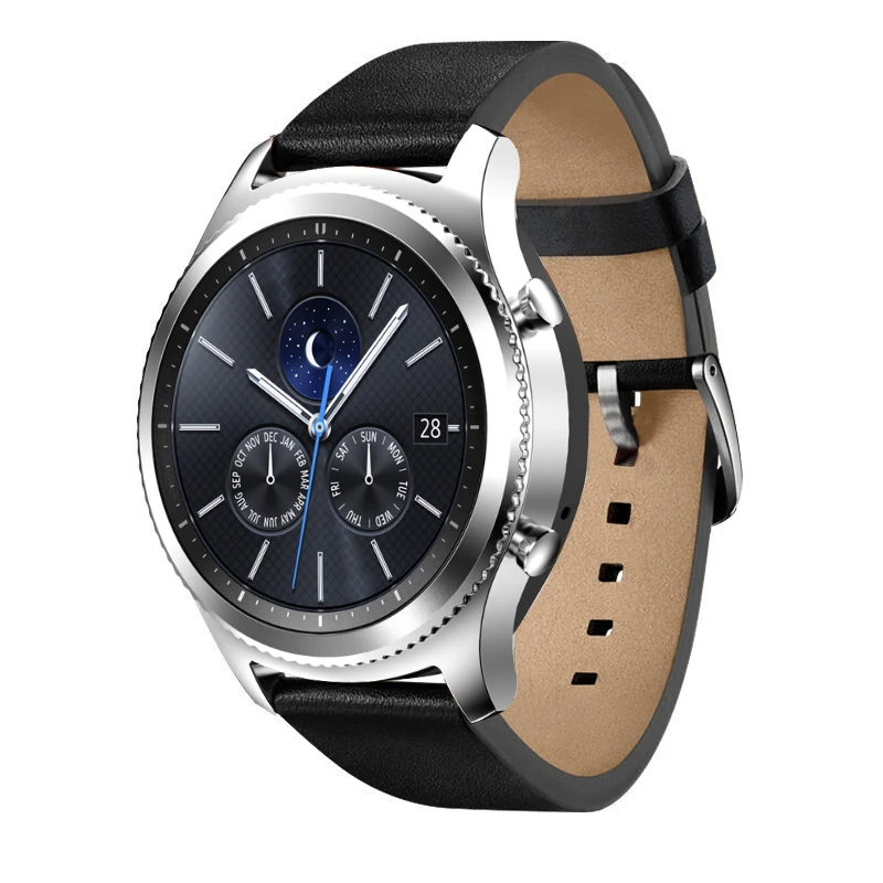 22 мм ремешок для часов Samsung Gear S3 Classic Frontier из натуральной кожи xiaomi huami amazfit Bip