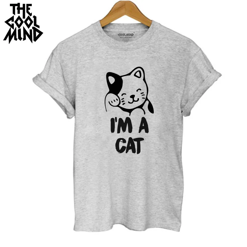 THE COOLMIND casual 100% Cotton cerwneck harajuku a cat Printed Woman T-shirt Short Sleeve Tops wome's T shirt 2017
THE COOLMIND casual 100% Cotton cerwneck harajuku a cat Printed Woman T-shirt Short Sleeve Tops wome's T shirt 2017