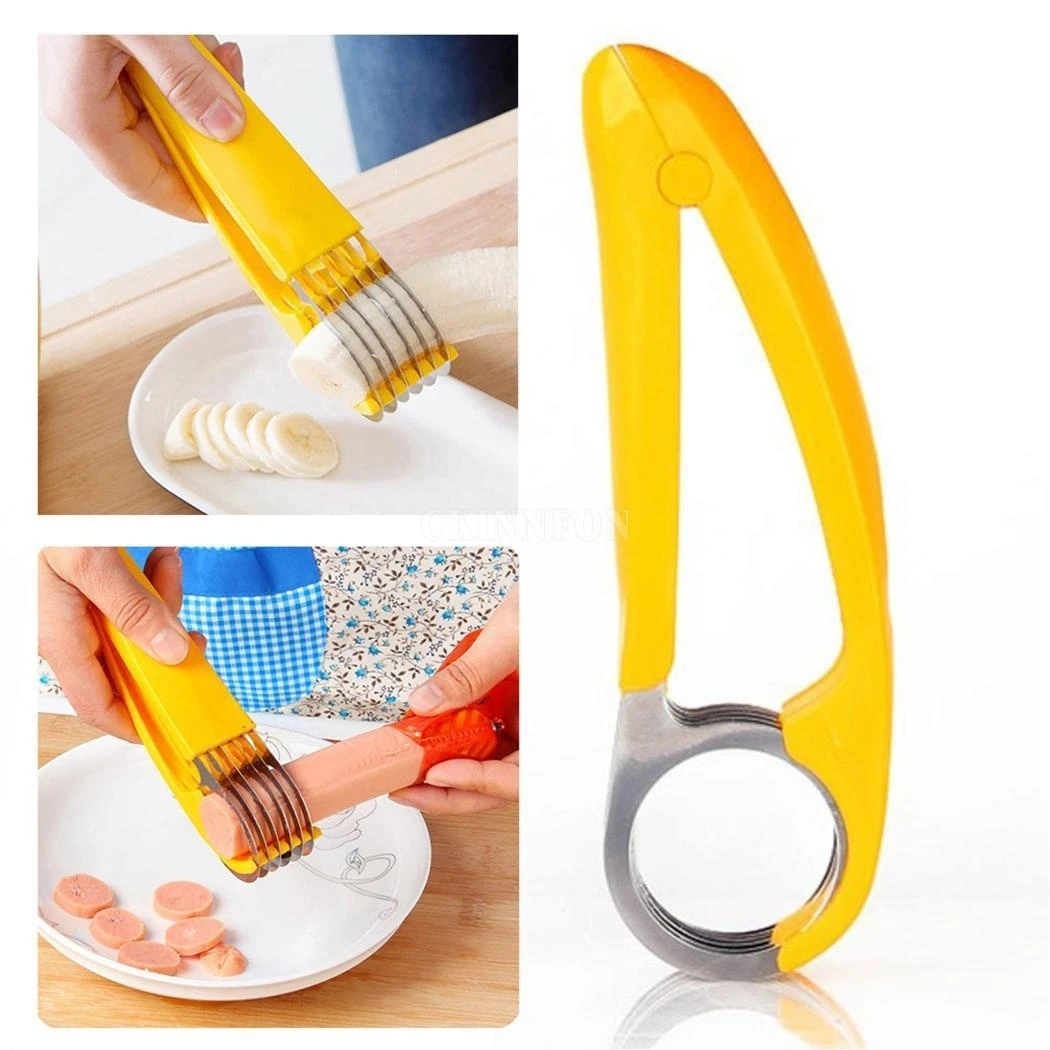 DHL 100PCS Fruit Slicer Cutter Banana Cucumber Chopper Stainless Steel Kitchen Tool (Size: Yellow)
DHL 100PCS Fruit Slicer Cutter Banana Cucumber Chopper Stainless Steel Kitchen Tool (Size: Yellow)