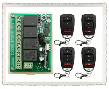 DC12V 4CH RF Wireless Remote Control System teleswitch 4* transmitter +1* receiver universal gate remote control /radio receiver
DC12V 4CH RF Wireless Remote Control System teleswitch 4* transmitter +1* receiver universal gate remote control /radio receiver
