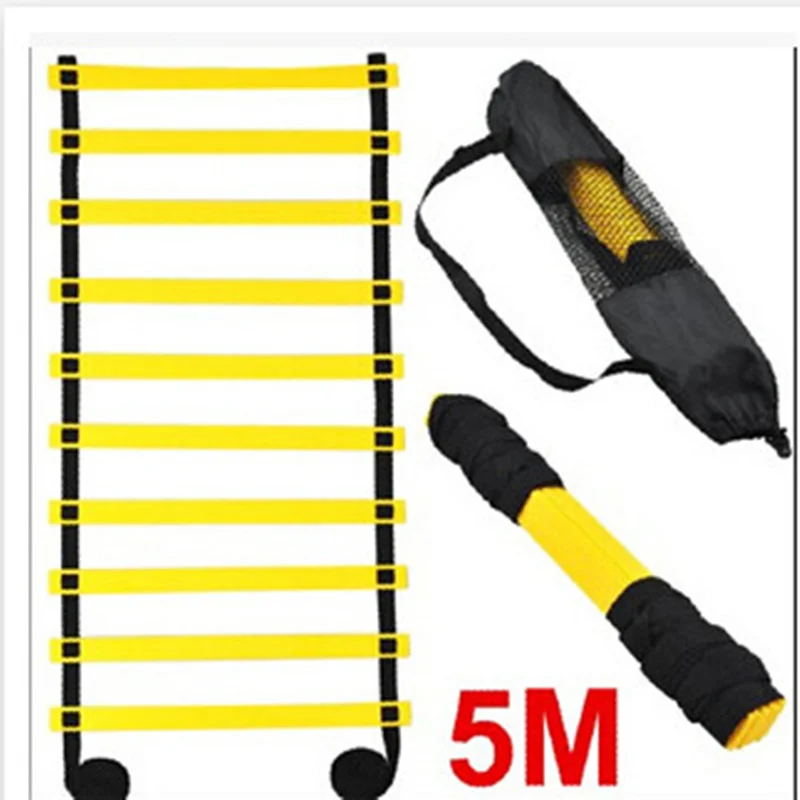 Image Agility Ladder Soccer Training Equipment 5 M 9 Rung Athletics Football Ladder Rope ladder