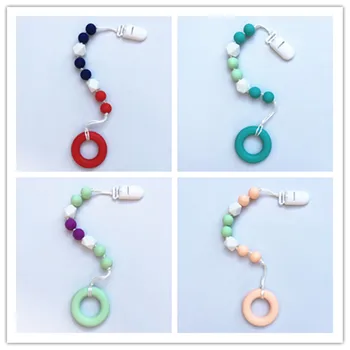 BPA FREE Silicone teething Pacifier Clips, round pendant Pacifier Chain for Nipples, Baby Shower Gift, Kids Teething Toy
BPA FREE Silicone teething Pacifier Clips, round pendant Pacifier Chain for Nipples, Baby Shower Gift, Kids Teething Toy