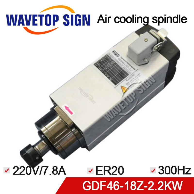 Air Cooling Spindle GDF46-18Z-2.2 2.2KW 220V 5.6A GDF46-18Z-2.2 2.2KW 220V 7.8A 18000rpm 300HZ Air Cooling Chuck Nut ER20
Air Cooling Spindle GDF46-18Z-2.2 2.2KW 220V 5.6A GDF46-18Z-2.2 2.2KW 220V 7.8A 18000rpm 300HZ Air Cooling Chuck Nut ER20