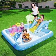 High quality Inflatable Pool for baby water paly kids Slide toy best birthday party gifts for baby High quality Inflatable Pool for baby water paly kids Slide toy best birthday party gifts for baby