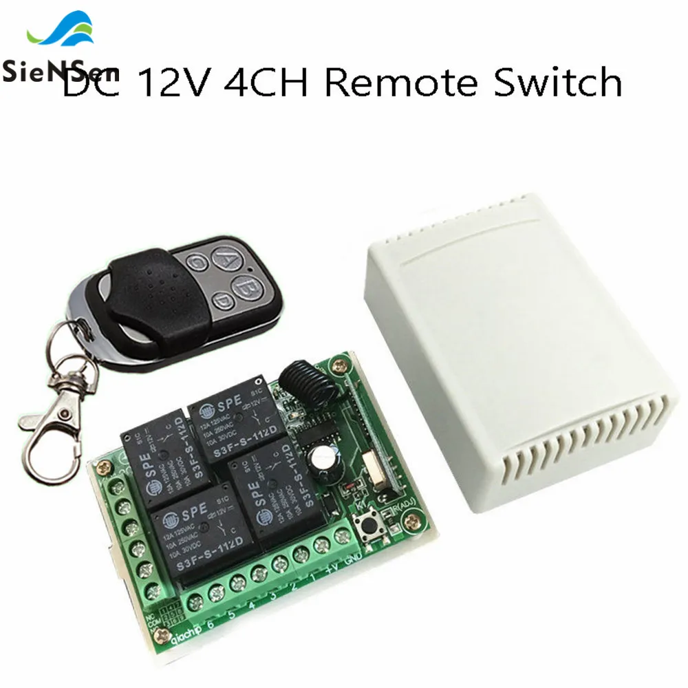 SienSen DC12V 4-Way Wireless Remote Switch Relay Metal 4-Button Electric Garage Shutter Door Control Light Control TR1204
SienSen DC12V 4-Way Wireless Remote Switch Relay Metal 4-Button Electric Garage Shutter Door Control Light Control TR1204