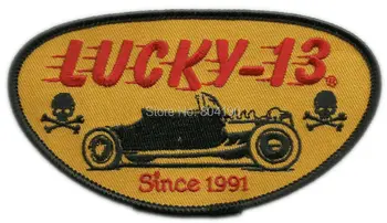 4.5" LUCKY THIRTEEN 13 RODDER MOTORCYCLE HOT ROD PUNK BIKER PATCH punk rockabilly applique embroidery embroidered iron on patch
4.5" LUCKY THIRTEEN 13 RODDER MOTORCYCLE HOT ROD PUNK BIKER PATCH punk rockabilly applique embroidery embroidered iron on patch