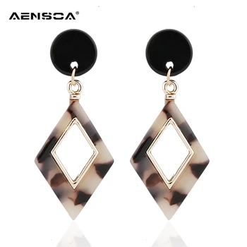 AENSOA Trendy Resin Acrylic Dangle Earrings For Women 2018 New Rhombus Alloy Tortoiseshell Statement Drop Earrings Party Jewelry
AENSOA Trendy Resin Acrylic Dangle Earrings For Women 2018 New Rhombus Alloy Tortoiseshell Statement Drop Earrings Party Jewelry