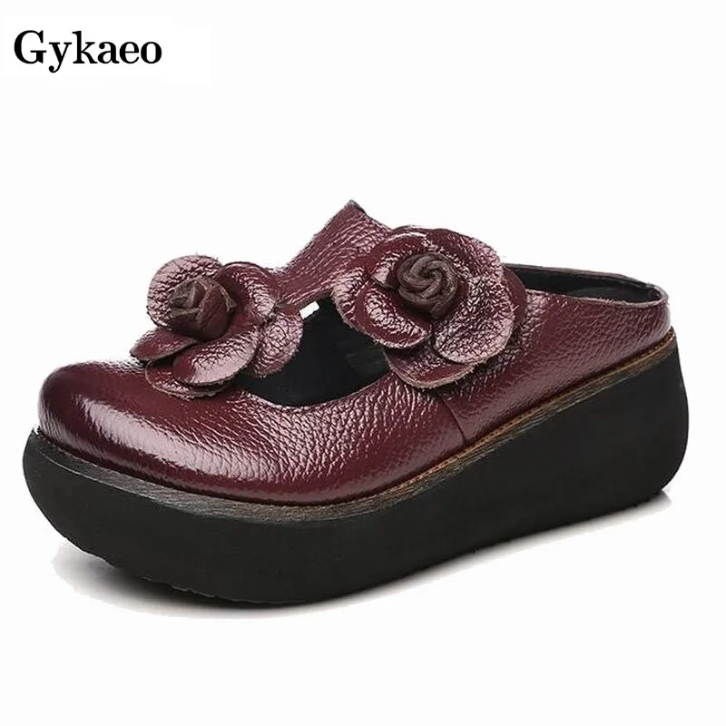 Gykaeo Summer Slippers Woman Genuine Leather Shoes Handmade Flower Slides Flip Flops Platform Clogs for Women Wedges Slippers
Gykaeo Summer Slippers Woman Genuine Leather Shoes Handmade Flower Slides Flip Flops Platform Clogs for Women Wedges Slippers