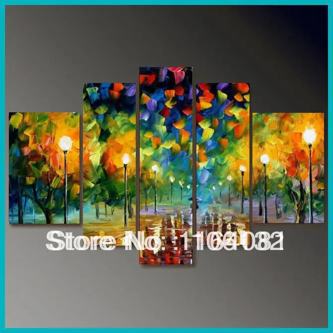 No Framed 5 Panel Large High End 5 Piece Canvas Art Colorful Street Scenery Oil Painting Wall Decoration Pictures
No Framed 5 Panel Large High End 5 Piece Canvas Art Colorful Street Scenery Oil Painting Wall Decoration Pictures