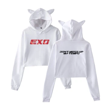 EXO Kpop 2018 hot trend girl umbilical sexy cat ear hooded sweatshirt women long-sleeved printed fashion hooded sweatshirt
EXO Kpop 2018 hot trend girl umbilical sexy cat ear hooded sweatshirt women long-sleeved printed fashion hooded sweatshirt