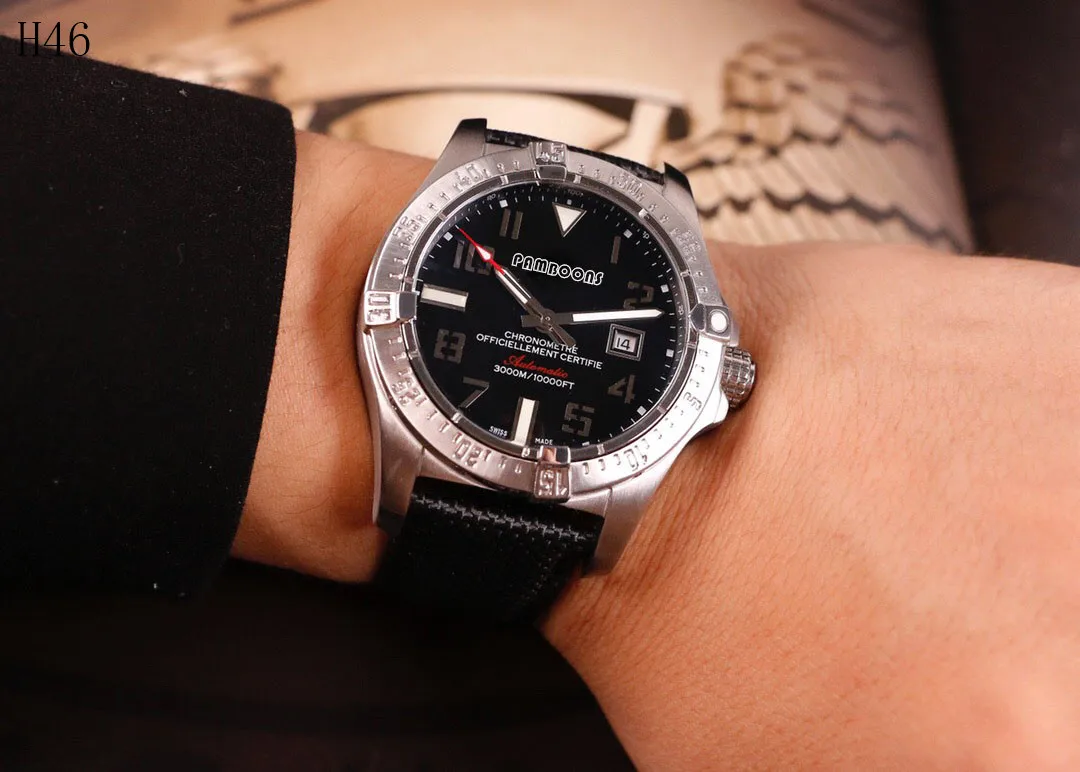 Men Automatic Self Wind Mechanical Canvas Leather Strap James Bond 007 Style Orange Blue Red Rotatable Bezel Classic Watch
Men Automatic Self Wind Mechanical Canvas Leather Strap James Bond 007 Style Orange Blue Red Rotatable Bezel Classic Watch