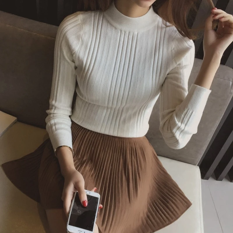 OHCLOTHING 2017 half turtleneck short sweater female sleeve head slim shirt new winter sweater thickening female students
OHCLOTHING 2017 half turtleneck short sweater female sleeve head slim shirt new winter sweater thickening female students