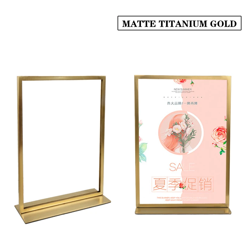 Linliangmuyu A4 Double-sided Advertising Poster Desktop Display Stand Menu Catalog Brand Product Information Display Rack HB13
Linliangmuyu A4 Double-sided Advertising Poster Desktop Display Stand Menu Catalog Brand Product Information Display Rack HB13