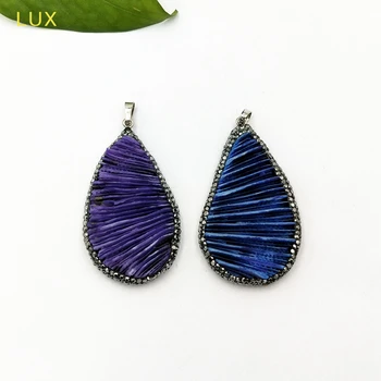 35x50mm Drop Coral Pendants Fashion Jewelry unpolished Coral Pave Rhinestones Charms Flat Teardrop Shape DIY Necklace
35x50mm Drop Coral Pendants Fashion Jewelry unpolished Coral Pave Rhinestones Charms Flat Teardrop Shape DIY Necklace