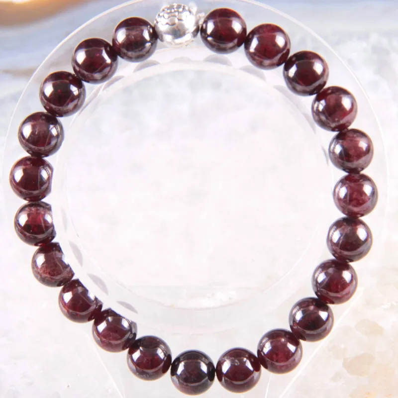 Free Shipping Silver 8MM Natural Stone Round Beads Stretch Red Garnet Bracelet 7.5" 1Pcs LH1645
Free Shipping Silver 8MM Natural Stone Round Beads Stretch Red Garnet Bracelet 7.5" 1Pcs LH1645