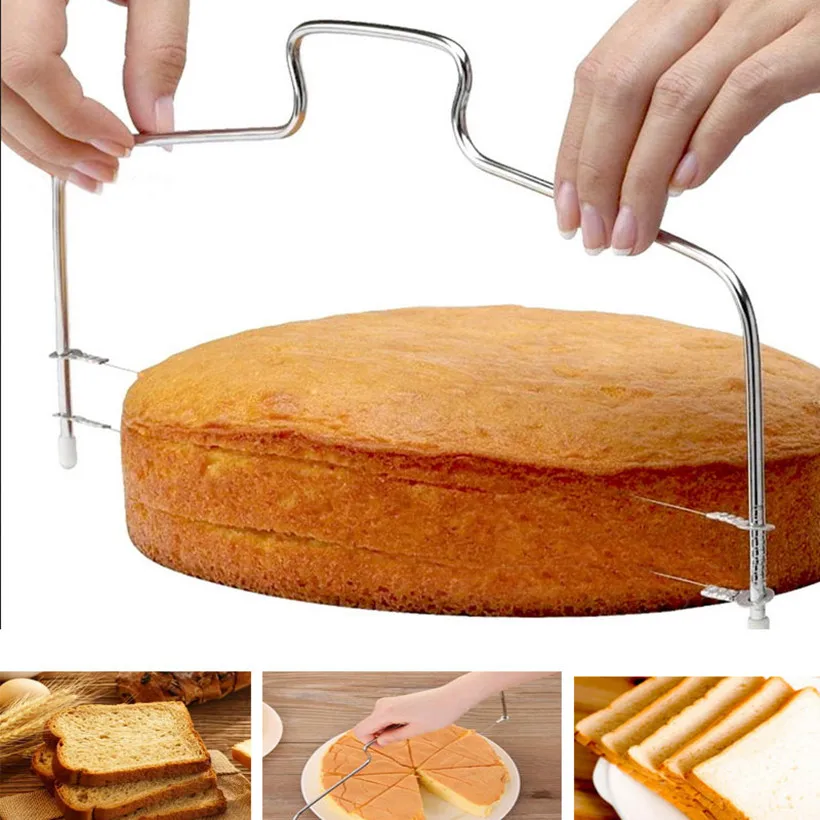 Double Line Adjustable Stainless Steel Metal Cake Cutter Slicer Equipment Kitchen Baking Tool
Double Line Adjustable Stainless Steel Metal Cake Cutter Slicer Equipment Kitchen Baking Tool