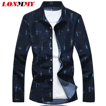 LONMMY M-7XL Mens dress shirts Camisa masculina 65% cotton+polyester fiber Casual blouse mens shirts Long sleeves 2018 Autumn
LONMMY M-7XL Mens dress shirts Camisa masculina 65% cotton+polyester fiber Casual blouse mens shirts Long sleeves 2018 Autumn